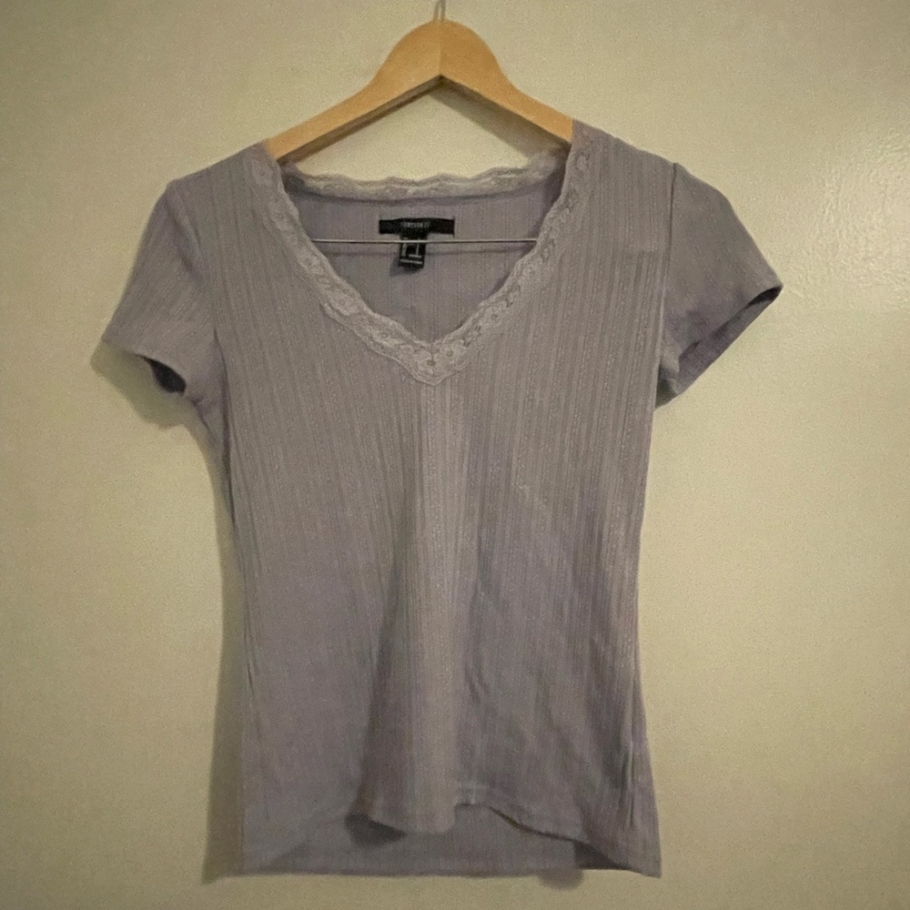 FOREVER 21 purple lace top